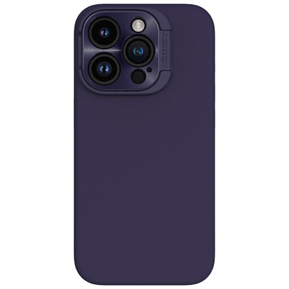 NILLKIN Lenswing Magnetic Phone Case for iPhone 15 Pro , Soft Silicone Camera Lens Frame Kickstand Cover