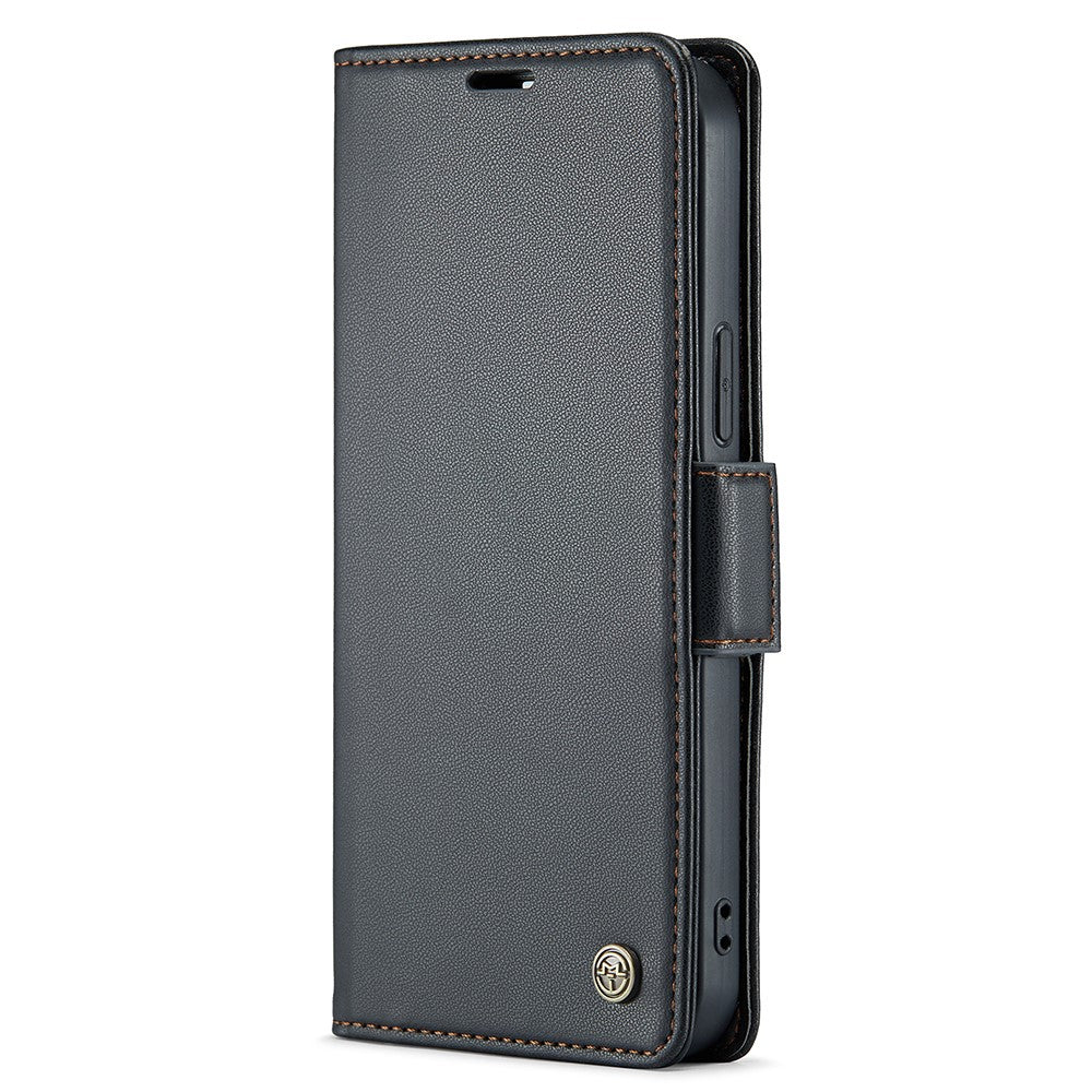 For iPhone 15 Pro Max Leather Case CASEME 023 RFID Blocking 3 Card Slot Mobile Cover