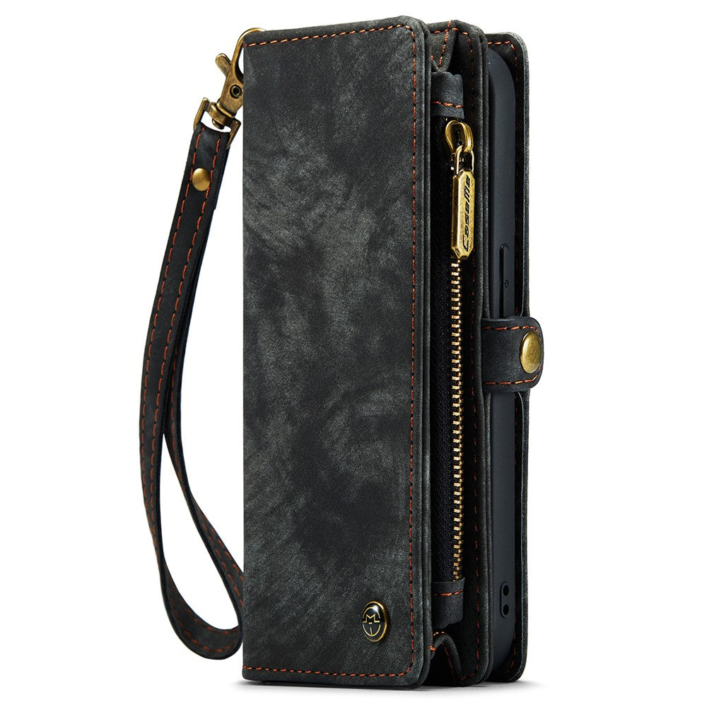 For iPhone 15 Pro Max Phone Cases CASEME 008 Leather Cover with Detachable Wallet and Strap