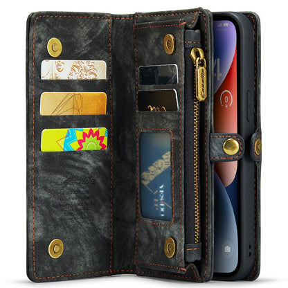 For iPhone 15 Phone Cases CASEME 008 Leather Cover with Detachable Wallet and Strap