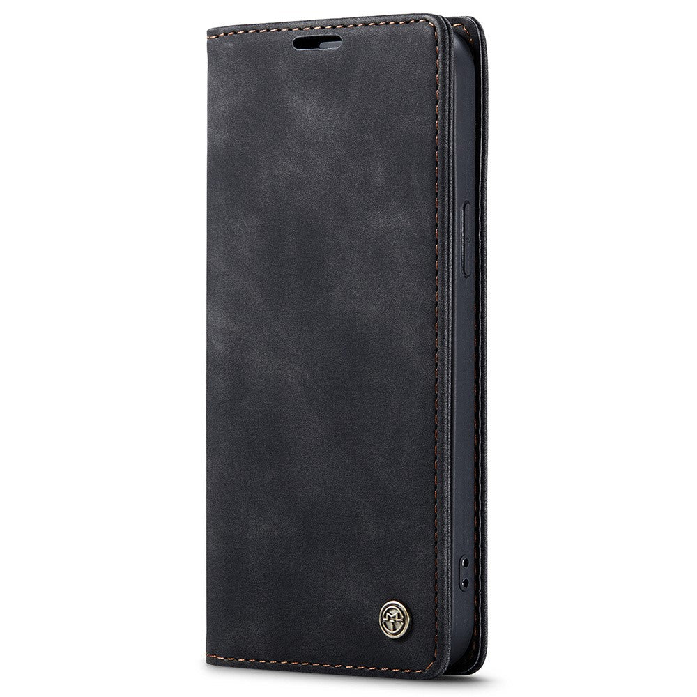 CASEME 013 Series For iPhone 15 Pro Leather Wallet Phone Case Folding Stand Anti-scratch Cover