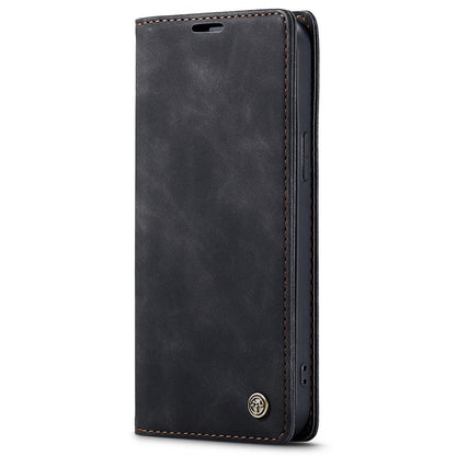 CASEME 013 Series For iPhone 15 Plus PU Leather Anti-drop Phone Case Folding Stand Wallet Cover