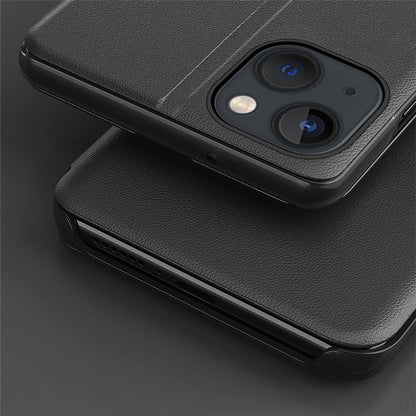 For iPhone 15 Phone Case Folio Flip PU Leather Stand Cover