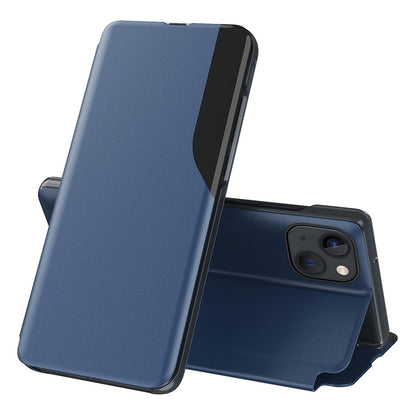 For iPhone 15 Phone Case Folio Flip PU Leather Stand Cover