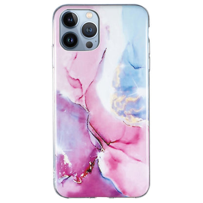 For iPhone 15 Pro Marble Pattern TPU Phone Case IMD Process Protective Cover