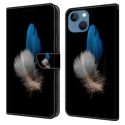For iPhone 15 Wallet Case 3D Pattern Printing PU Leather Stand Flip Phone Cover