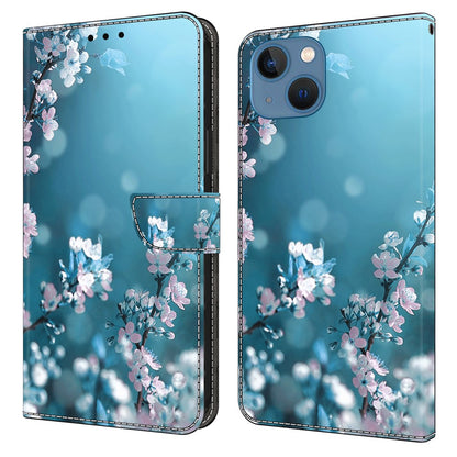 For iPhone 15 Wallet Case 3D Pattern Printing PU Leather Stand Flip Phone Cover