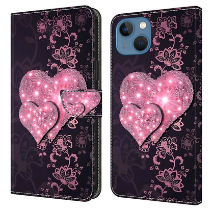 For iPhone 15 Wallet Case 3D Pattern Printing PU Leather Stand Flip Phone Cover