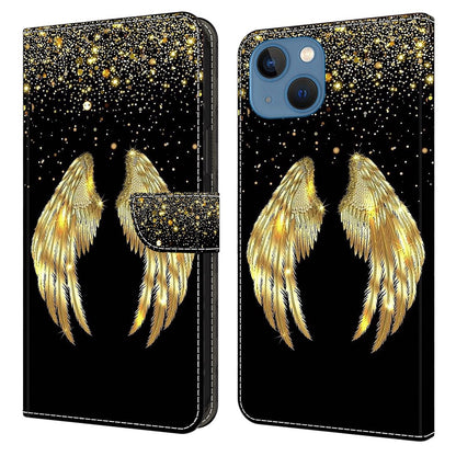 For iPhone 15 Wallet Case 3D Pattern Printing PU Leather Stand Flip Phone Cover