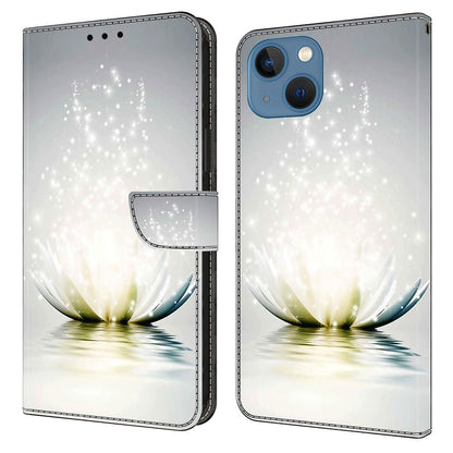 For iPhone 15 Wallet Case 3D Pattern Printing PU Leather Stand Flip Phone Cover