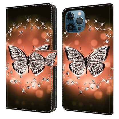 For iPhone 15 Pro PU Leather Phone Case 3D Pattern Printing Wallet Stand Protective Cover