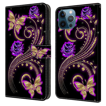 For iPhone 15 Pro PU Leather Phone Case 3D Pattern Printing Wallet Stand Protective Cover