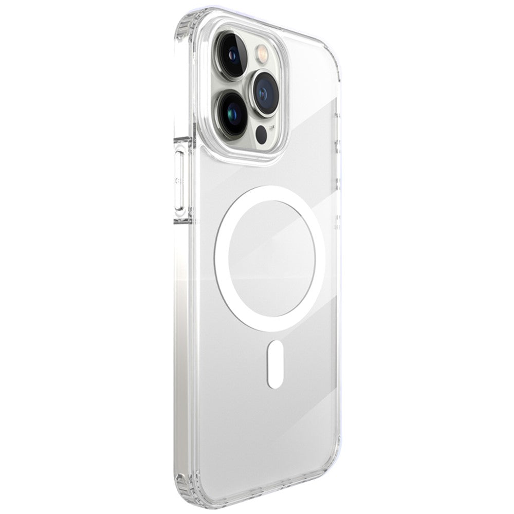 X-LEVEL Crystal Clear Series Slim Phone Case for iPhone 15 Pro Max Anti-Drop TPU+PC Phone Case Compatible with MagSafe