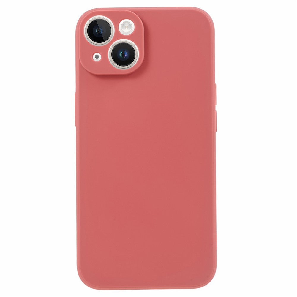 For iPhone 15 Straight Edge Phone Case Soft TPU Lens Precise Cutout Anti-scratch Cover