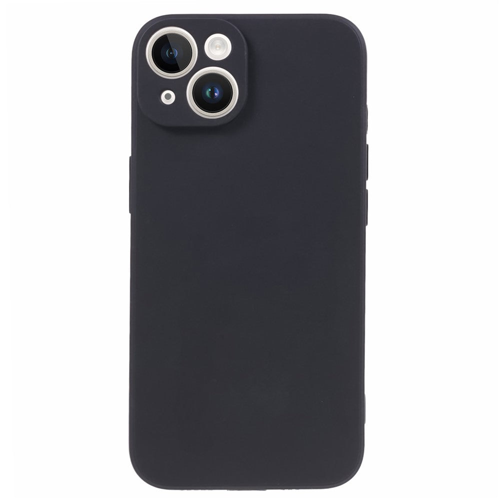 For iPhone 15 Straight Edge Phone Case Soft TPU Lens Precise Cutout Anti-scratch Cover