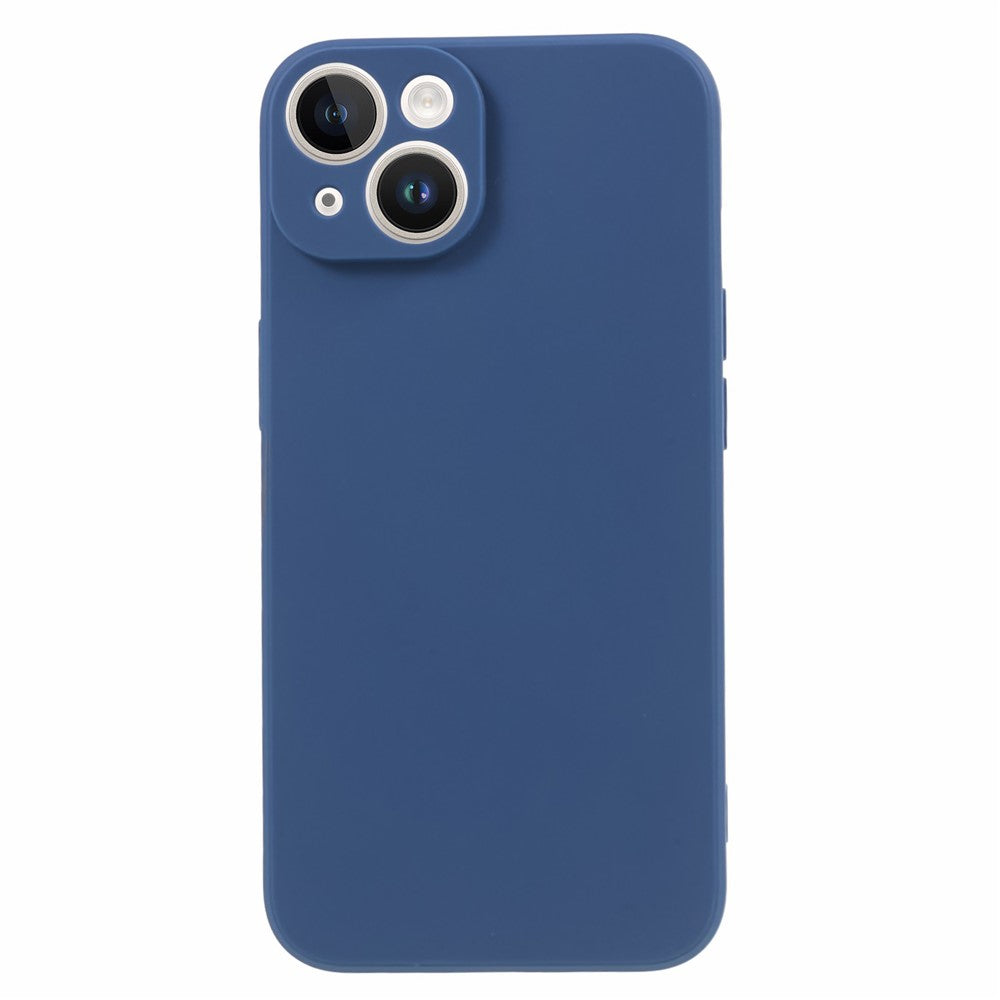 For iPhone 15 Straight Edge Phone Case Soft TPU Lens Precise Cutout Anti-scratch Cover