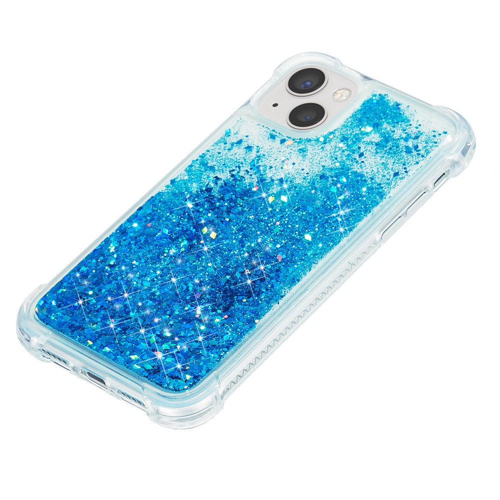 For iPhone 15 Plus Glitter Quicksand Protective Case Clear TPU Phone Back Cover