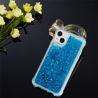 For iPhone 15 Plus Glitter Quicksand Protective Case Clear TPU Phone Back Cover