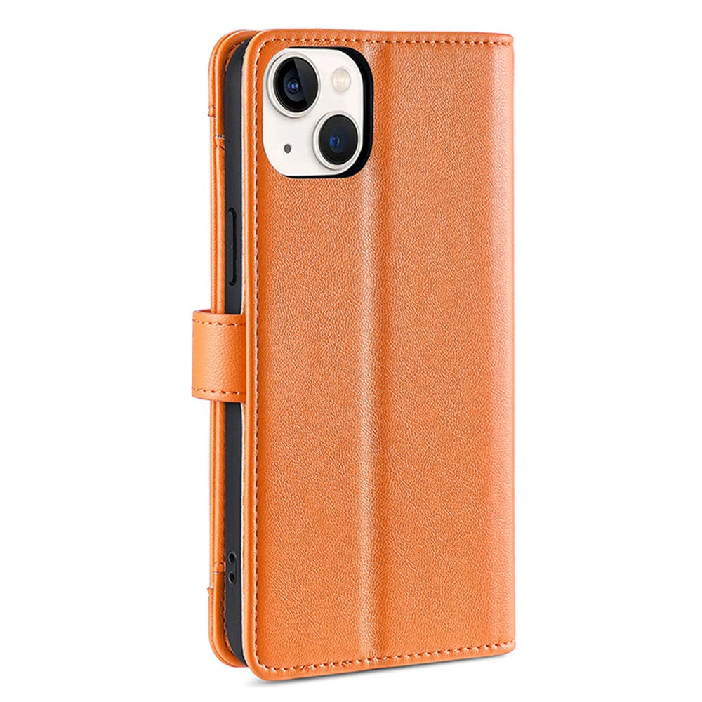 Phone Case Wallet for iPhone 15 , Zipper Pocket PU Leather Stand Card Slots Cover with Wrist Strap and Shoulder Strap