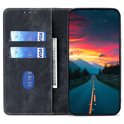 For iPhone 15 Pro Anti-drop Leather Wallet Phone Case RFID Blocking Folding Stand Cover