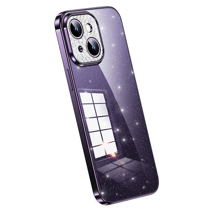 SULADA XingZuan Series Phone Case for iPhone 15 Plus , Glitter Rhinestone Decor Electroplating Soft TPU Back Cover