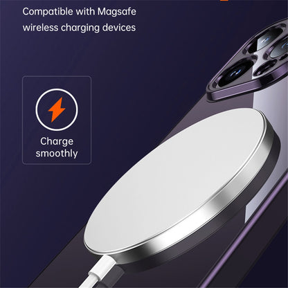SULADA For iPhone 15 Pro Max Scratch Proof Electroplating Straight Edge Clear Phone Case TPU Cover