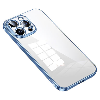 SULADA For iPhone 15 Pro Max Scratch Proof Electroplating Straight Edge Clear Phone Case TPU Cover