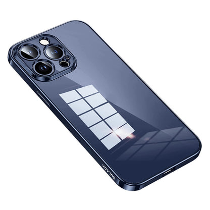 SULADA For iPhone 15 Pro Max Scratch Proof Electroplating Straight Edge Clear Phone Case TPU Cover