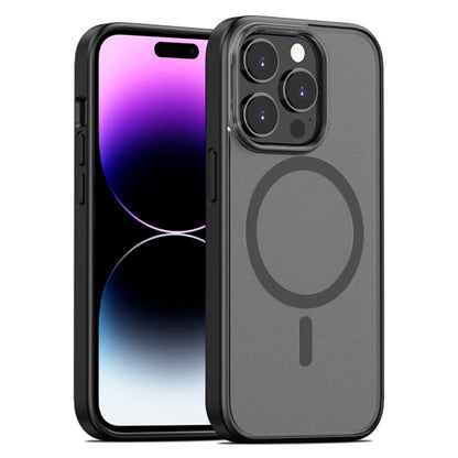 For iPhone 15 Pro Fall Protection Phone Case Compatible with MagSafe PC+TPU Matte Back Cover