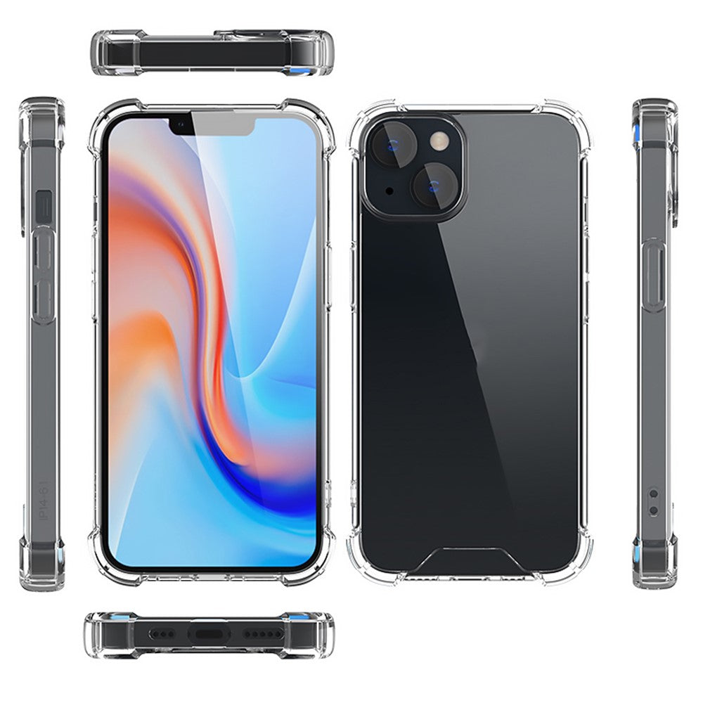 For iPhone 15 Clear Four Corner Drop Resistant TPU Frame + Acrylic Back Cover Phone Case