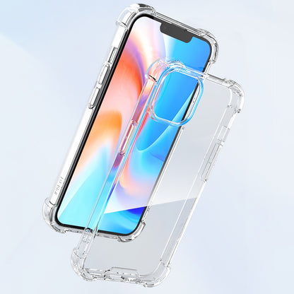 For iPhone 15 Plus Clear Four Corner Fall Protection TPU Frame + Acrylic Back Cover Phone Case