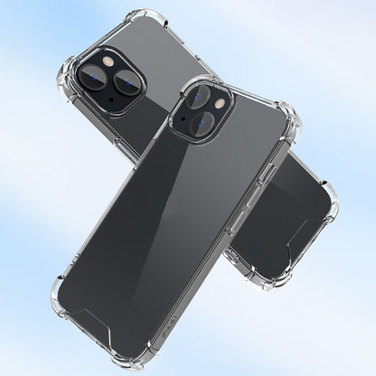 For iPhone 15 Plus Clear Four Corner Fall Protection TPU Frame + Acrylic Back Cover Phone Case