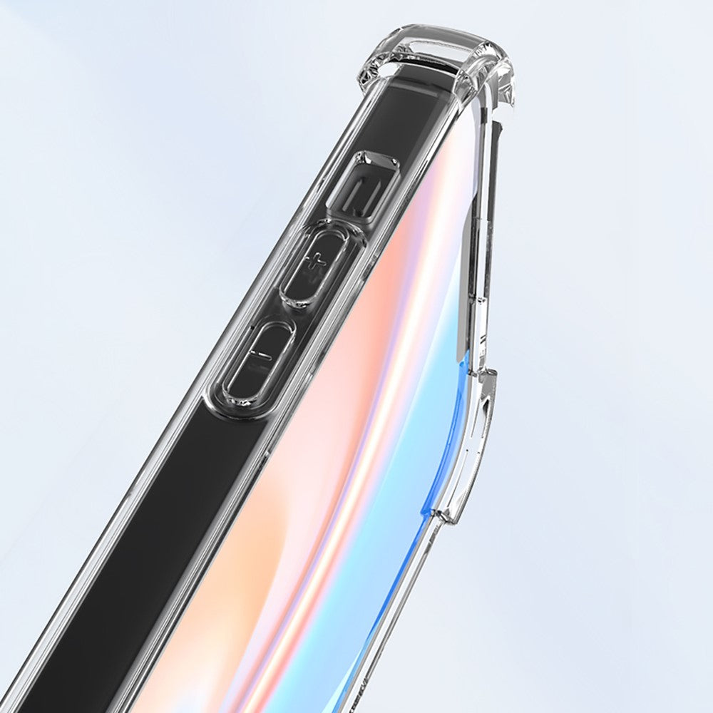 For iPhone 15 Plus Clear Four Corner Fall Protection TPU Frame + Acrylic Back Cover Phone Case