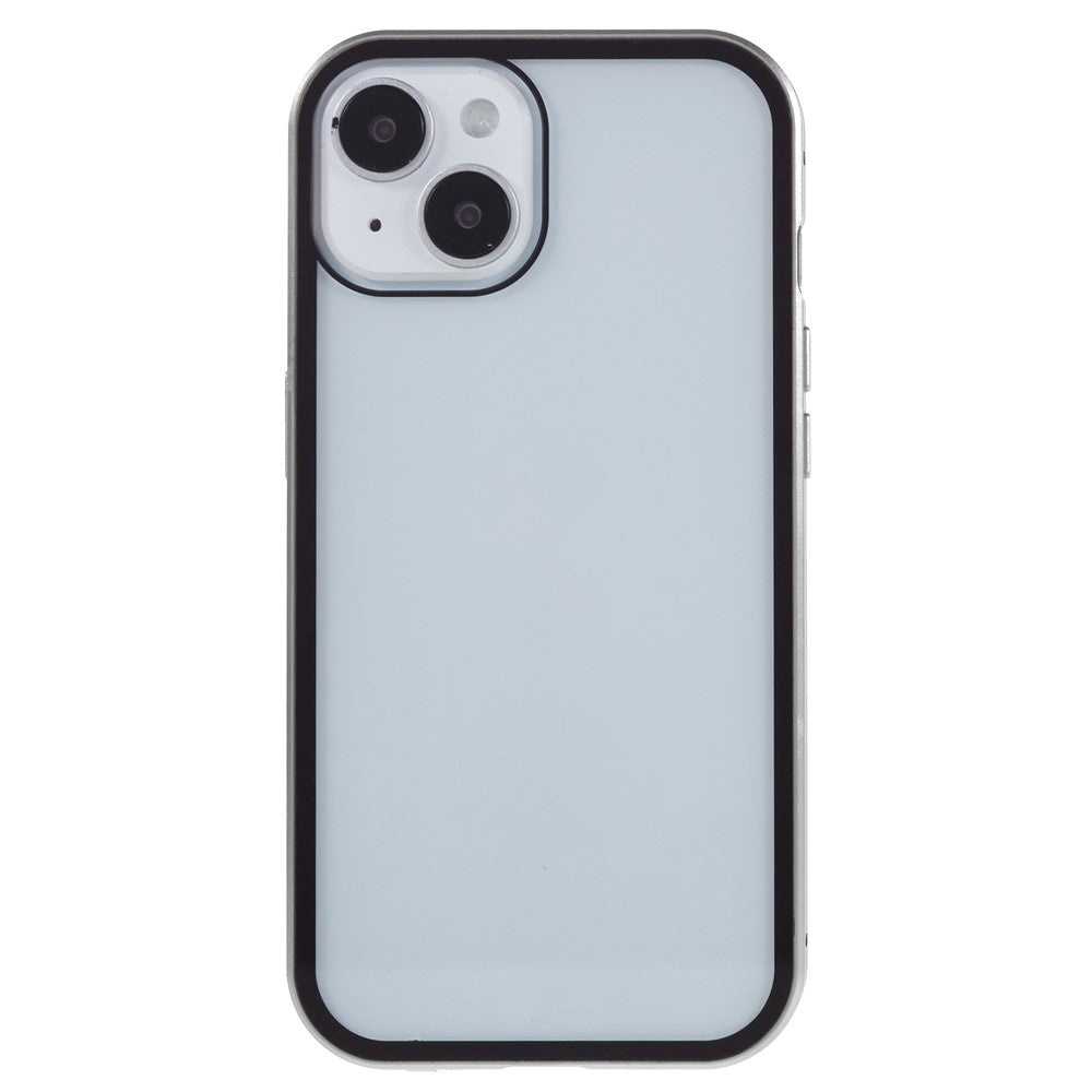 For iPhone 15 Plus Anti-Spy Phone Case Magnetic Adsorption Metal Frame + Double-sided Tempered Glass Shockproof Cover