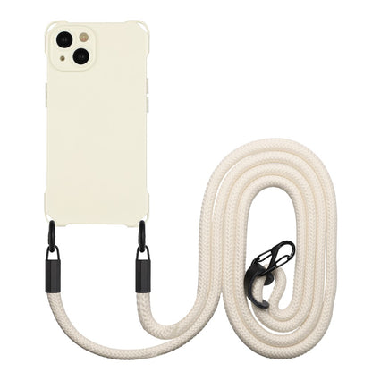 TPU Cell Phone Case for iPhone 15 Plus Four Corners Drop Protection Shell Cover with Hanging Rope
