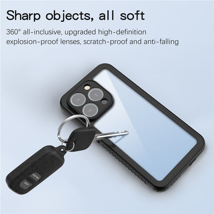 FS Series For iPhone 15 Pro IP68 Waterproof Drop-proof Phone Case Clear Back Diving Swimming Cover