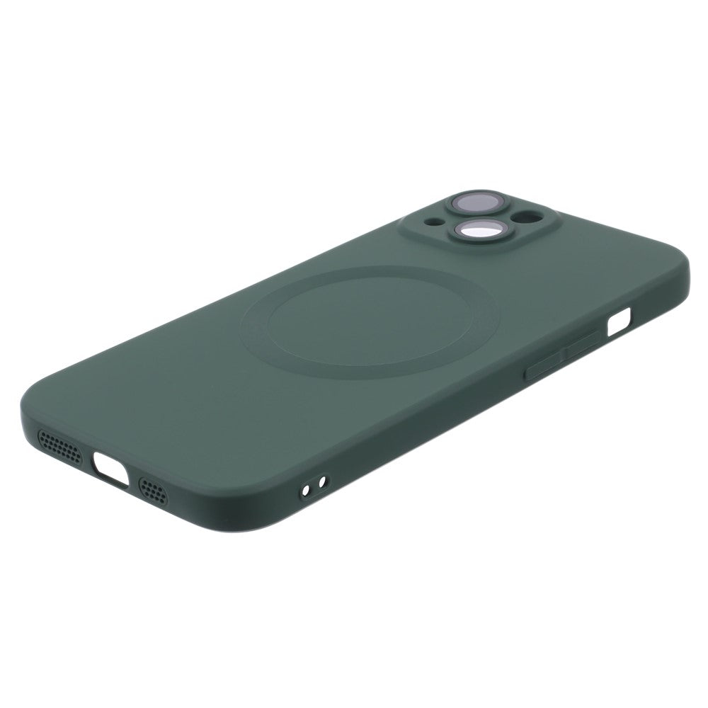 For iPhone 14 Plus Magnetic Case Compatible with MagSafe Liquid Silicone Phone Cover with Camera Lens Protector