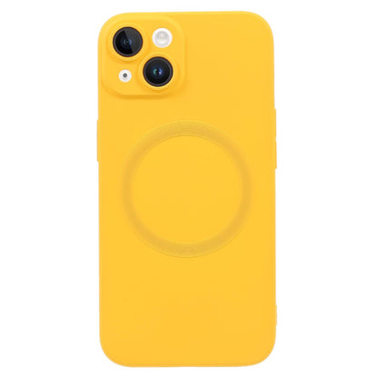 For iPhone 14 Plus Magnetic Case Compatible with MagSafe Liquid Silicone Phone Cover with Camera Lens Protector