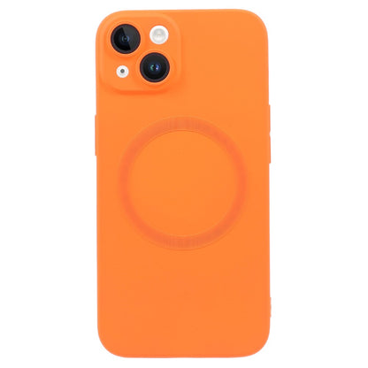 For iPhone 14 Plus Magnetic Case Compatible with MagSafe Liquid Silicone Phone Cover with Camera Lens Protector