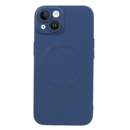 For iPhone 14 Plus Magnetic Case Compatible with MagSafe Liquid Silicone Phone Cover with Camera Lens Protector