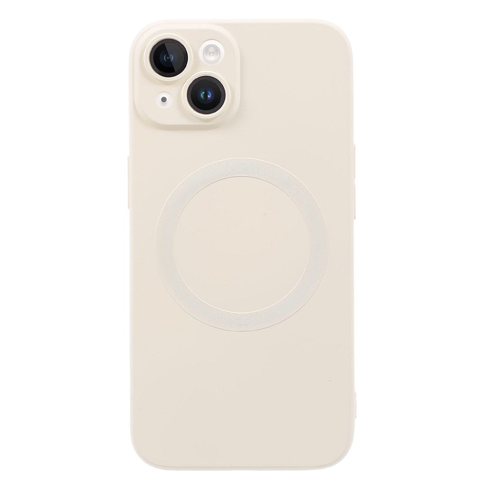 For iPhone 14 Plus Magnetic Case Compatible with MagSafe Liquid Silicone Phone Cover with Camera Lens Protector