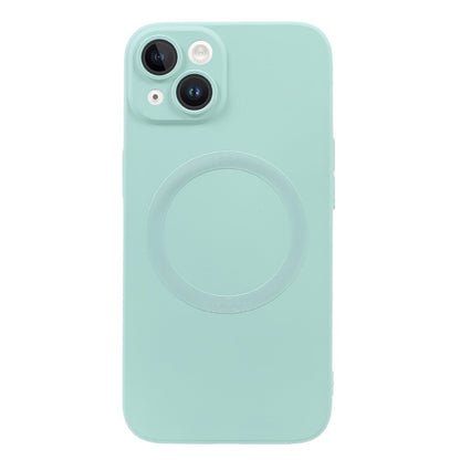 For iPhone 14 Plus Magnetic Case Compatible with MagSafe Liquid Silicone Phone Cover with Camera Lens Protector