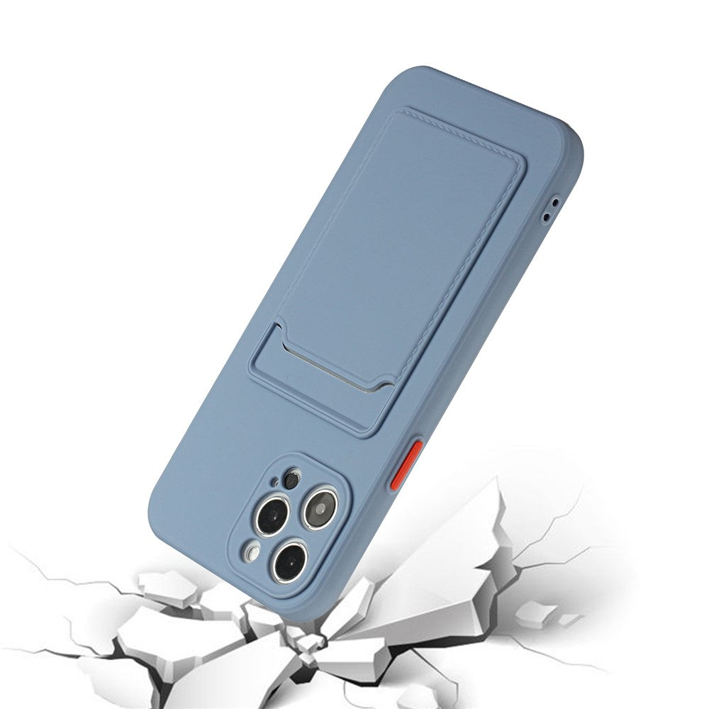 For iPhone 15 Pro TPU Phone Back Case Card Slot Design Mobile Phone Protective Shell Cover