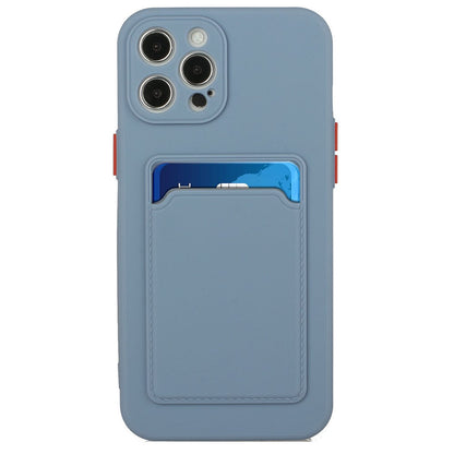 For iPhone 15 Pro TPU Phone Back Case Card Slot Design Mobile Phone Protective Shell Cover