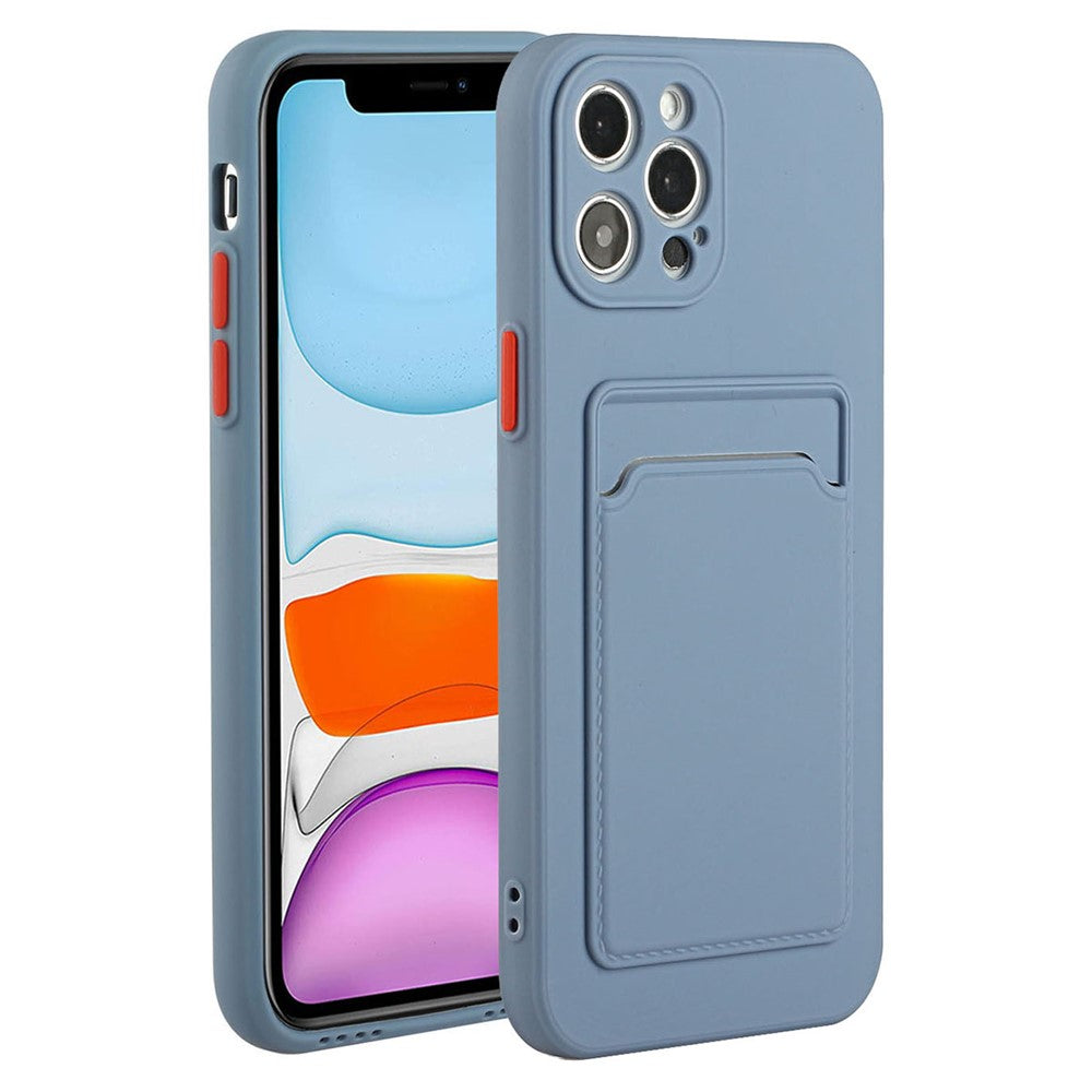 For iPhone 15 Pro TPU Phone Back Case Card Slot Design Mobile Phone Protective Shell Cover