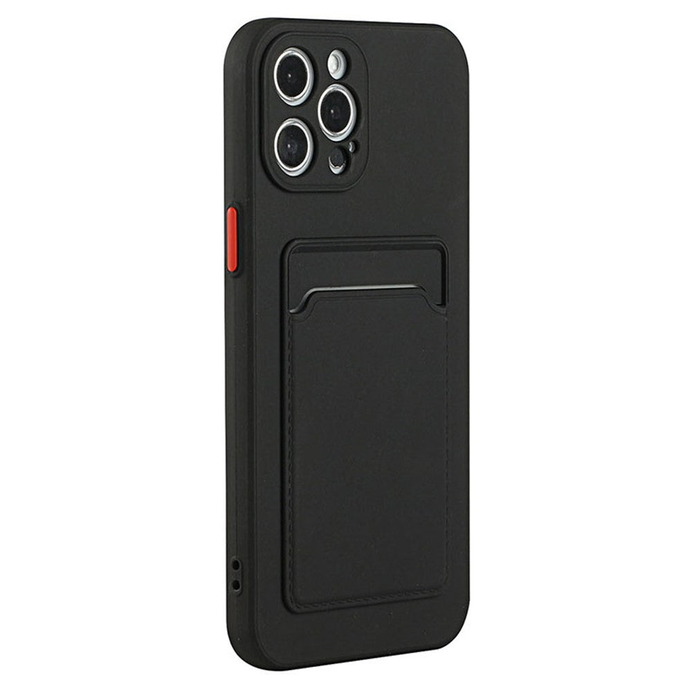 For iPhone 15 Pro TPU Phone Back Case Card Slot Design Mobile Phone Protective Shell Cover