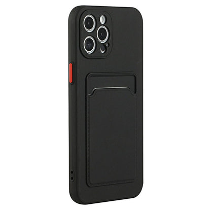 For iPhone 15 Pro TPU Phone Back Case Card Slot Design Mobile Phone Protective Shell Cover
