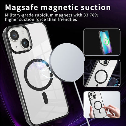 Phone Case Compatible with MagSafe for iPhone 15 , PC + TPU Transparent Phone Cover
