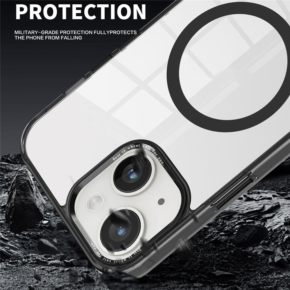 Phone Case Compatible with MagSafe for iPhone 15 , PC + TPU Transparent Phone Cover
