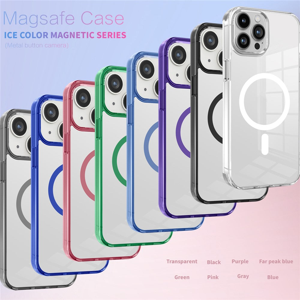 Phone Case Compatible with MagSafe for iPhone 15 , PC + TPU Transparent Phone Cover